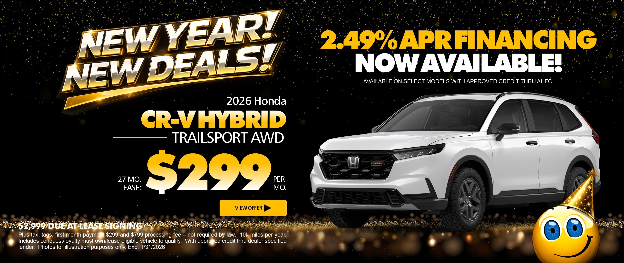 Lease for $299/mo for 27 mos